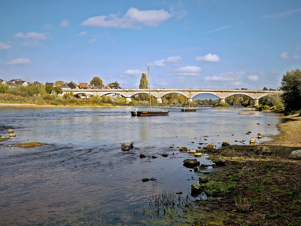 The Loire river at Amboise in France